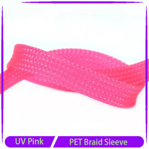 1M UV Pink 2~20mm PET Braid Sleeves High Density Insulated Snake Skin Cable Wrap Sheath