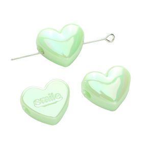 5ชิ้น17X14มม. อะคริลิคสีทึบหลากสีลูกปัดชาร์มสำหรับเครื่องประดับสร้อยข้อมือทำ DIY พวงกุญแจพวงกุญแจโทรศัพท์