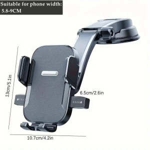 360° Rotatable Car Phone Holder For Dashboard And Windshield Suction Cup Cell Phone Mount