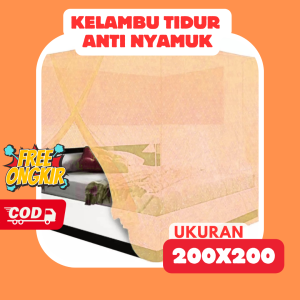 Kelambu Tidur Dewasa Ukuran 200x200 Super Jumbo Motif Polos