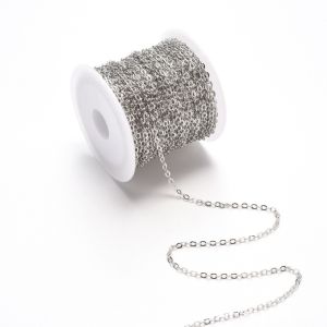 AODDO 10 Meters O Shape Cross Chains DIY 1Roll Stainless Steel Chain Jewelry Making Components 2mm DIY Collarbone Chain Bracelet For Necklace