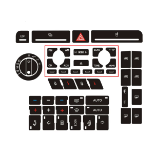 Door Lock Window Button Adhesive Sticker Button Repair Decal Sticker for B6 B7 Auto Accessories Easy Installation