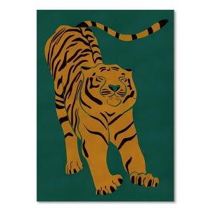 Tranh Canvas Treo Tường Tiger Leopard Poster Unframed Aesthetic Trang Trí Phòng Ngủ Phòng Khách Waterproof HD Print Gift