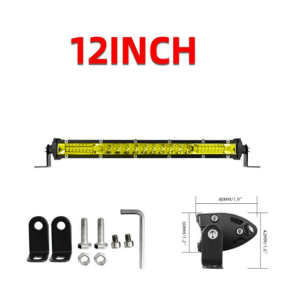 White/Yellow Ultra Slim 22 24V 156w Single Row LED Work Light Bar Offroad Truck Amber Spot light 4x4 Ledbar