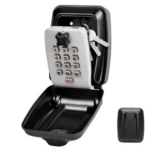 Vỏ bọc chống thấm nước khóa an toàn Treo Tường Hộp có khóa chìa khóa lớn với nút ấn có thể đặt lại 12-Tổ Hợp Số chìa khóa ngoài trời hộp hộp lưu trữ an toàn cho nhà để xe phụ tùng chìa khóa sửa chữa miễn phí Kit