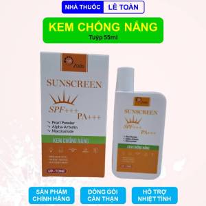 Kem chống nắng SPF+++ PA+++ Zado tuýp 55g giúp chống nắng bảo vệ da nâng tông
