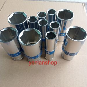 Đầu khẩu (đầu tuýp) lục giác cỡ 1/2 inch dài 78mm đủ Size 8-32mm