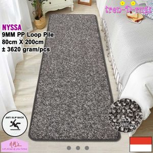 Tren-D-rugs Karpet tebal polos minimalis alas lantai ruang tamu anti slip murah 80 cm x 200 cm - NMs