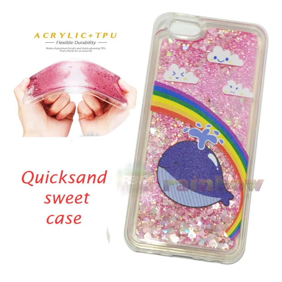 Rainbow Silikon Case Vivo Y67 Unicorn Quicksand Case Liquid