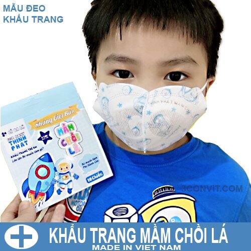 Khẩu trang mầm chồi lá cho bé 1-5 tuổi [Hộp 10 chiếc] | Lazada.vn