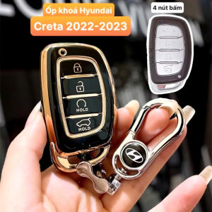 Ốp TPU Dẻo Ốp Khóa Xe  Dòng Hyundai Creta 2022 2023 4 Nút  Bọc Khóa  Bảo Vệ Chìa Khoá