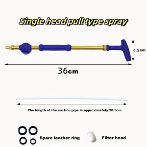 Handheld Push Pull Copper Pump Sprayer Adjustable Drink Bottle Spray Reciprocating Copper Nozzle