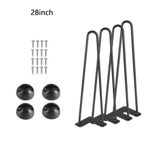 2rod Hairpin Legs 4pcs DIY Metal Support Desk Table Legs For Furniture Hardware Furniture Fittings