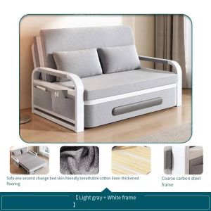 🌟{2 days delivery} Multi-functional retractable sofa-bed for home living room dual-purpose folding storage bed
