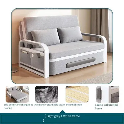 🌟{2 days delivery} Multi-functional retractable sofa-bed for home living room dual-purpose folding storage bed