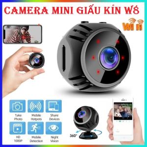 Camera Gia Đình Không Dây - Camera Siêu Nhỏ W8 FullHD 720P Giám Sát Hồng Ngoại Quay Ban Đêm Cam Wifi Mini Cam An Ninh Phát Hiện Chuyển Động