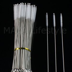 MAYA แปรงล้างหลอดดูด จุกนม ขนไนล่อน ไม่ทำให้เป็นรอย  Stainless steel soft straw straw brush