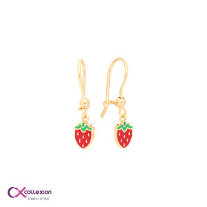 Collexion Very Bery Dangle Earring Anting Anak Lapis Emas Gold Plated CX76210009G