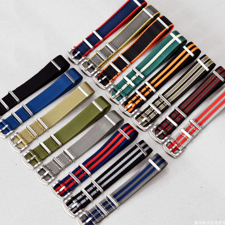 20mm 22mm Nylon Watchband Long Traip Watch Band Nato Watch Strap