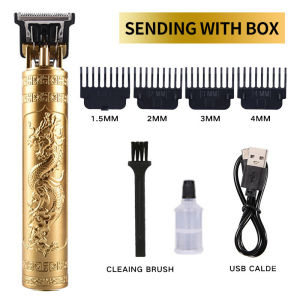 USB รุ่นไฟฟ้า Hair Clipper / ปัตตาเลี่ยน T9 / Retro Oil Head Clipper ปัตตาเลี่ยนผม / โรงงานแฟชั่นต่างๆ / พื้นที่สีสันไล่โทน พร้อมส่ง ใช้งานง่าย
