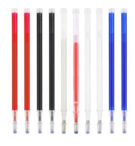 10ชิ้น/เซ็ตปากกาเขียนผ้าที่หายไปอุณหภูมิสูงปากกาลบออกได้ปากกาเติมหมึกสำหรับผ้าเย็บปะติดปะต่อกันหนัง PU เครื่องมือตัดเย็บทำเครื่องหมาย