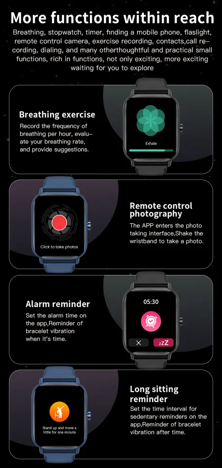 Fitness Tracker Bt Camera Smart Watch App Fitness Tracker Gto8