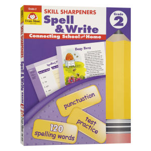 Evan-Moor Skill Sharpeners Spell & Write Grade 2 Exercise Book California Learning Assistant
