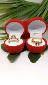 Cincin Permata Dewasa Titanium Gold Perhiasan Fashion Mewah