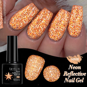UR SUGAR 15ml Reflective Fluorescent Neon Gel Nail Art Polish Flash Effect Soak Off UV Gel Nail Art Varnish