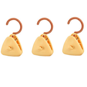 Household Traceless Drying Clip Multi-functional Clothes Clip Travel Portable Hanger Clip Stackable with Hook Pants  Skirt Clip