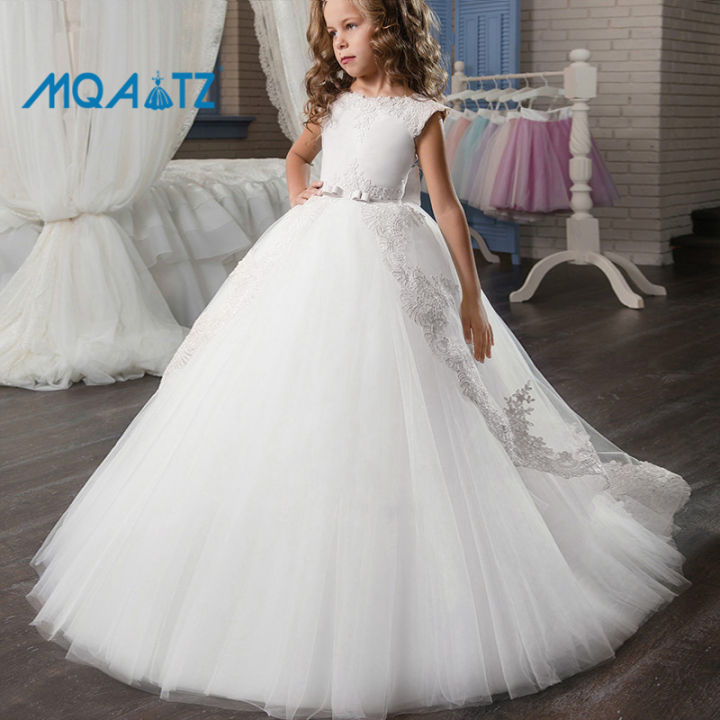 MQATZ Teenager Pageant Long Bridesmaid Evening Dress For Girls