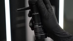 The Rich Barber NHance Pro Barber Kit I - Professional 3-in-1 Hair & Beard Styling Set - Keratin-Infused Hair Building Fibers Applicator Pump Application Card - Hairline Enhancer & Volumizing Spray