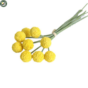 Boupower new!1 Bunch Artificial Ball Chrysanthemum 9-head Solid Color Simulated Flowers Multi-color Optional Home Indoor Fake Plants Ornaments