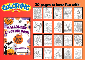 HALLOWEEN CHRISTMAS NEW YEAR HOLIDAY COLORING BOOK FOR TODDLERS | KIDS | BOYS AND GIRLS | 20 PAGES HIGH QUALITY PRINT