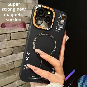 Magnetic Matte Original Case For iPhone 17 Air 16 15 14 13 Pro Max For Magsafe Wireless Charge Metal Lens Frame Buttons Cover