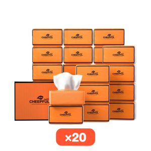 [20ห่อ ] AMZBEAR GB/T 20808 Air Cushion Soft Tissue กระดาษทิชชู่ กระดาษชำระ กระดาษทิชชู่ หนา 4 ชั้น 360 แผ่น