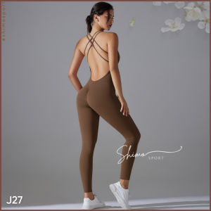 Jumpsuit yoga J27 hàng Quảng Châu cao cấp bộ jump tập yoga gym vải co giãn 4 chiều thắm hút mồ hôi