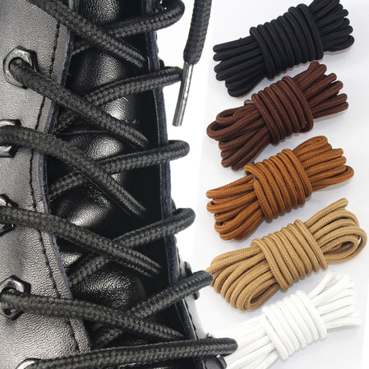 1 Pair Classic Solid Round Shoelaces Durable Polyester Shoe laces Boot