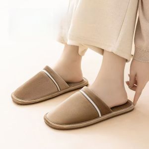 ZEEMIN Women Autumn Winter New Baotou Velvet Slippers Soft Sole Non Slip High Quality Home Keep Warm Cotton Slippers Silent Slippers