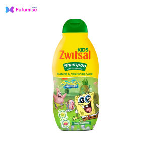 ZWITSAL Kids Shampoo with Conditioner Spongebob Series 180 ml | Lembut dan cocok untuk rambut | Soft&Moisturizing | Natural&Nourishing Care | Clean&Fresh
