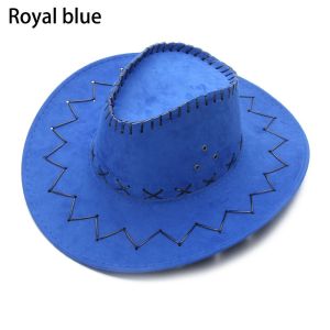 MILDPETAL Fashion Panama Western Style Felt Fedora Hat Wide Brim Jazz Hat Suede Cowboy Hat