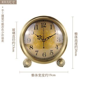 Desk Clock Vintage Desk Alarm Clock Nordic Modern Light Luxury Clock for Living Room Home Desktop Display Small Tabletop Clock Desk Ornament Cabinet Desktop Clocks