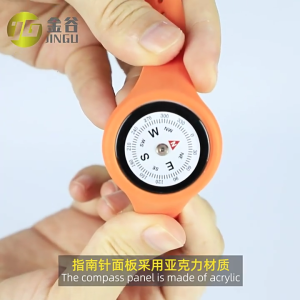 6 chiếc la bàn Trọng lượng nhẹ đồng hồ công cụ điều hướng ngoài trời Dây đeo điều chỉnh được la bàn đeo được để leo núi