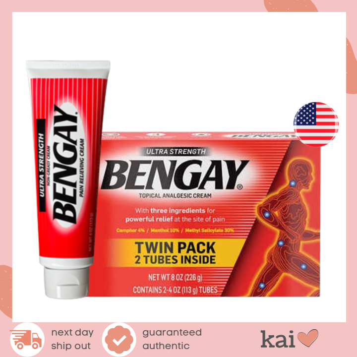 BENGAY Twin Pack Ultra Strength Topical Analgesic Cream 8oz contain 24