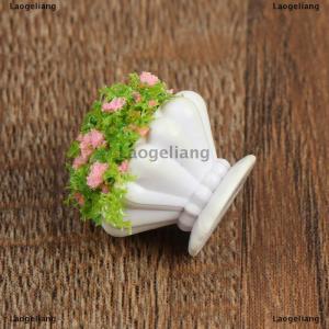 [COD] Laogeliang 2pcs Dollhouse đồ nội thất phụ kiện 1:12 Mini cây xanh Bonsai Chậu hoa