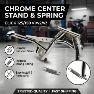 Motorcycle Center Stand with Spring Honda for Click v1 v2 v3 Plating Material Made in Thailand