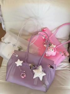 Korean-style jelly handbag tpu Transparent single-shoulder womens bag in candy colors large-capacity tote bag bag