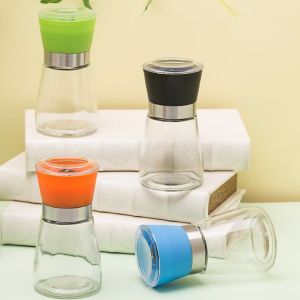 Dụng cụ xay tiêu thủy tinh cối xay hạt tiêu mini lọ xay tiêu tiện lợi hũ xay tiêu thủy tinh