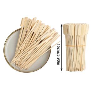 200pcs Disposable Fruit Bamboo Skewer Cocktail Picks Food Sticks For Party Toothpicks For Appetizers Multi-purpose Sticks for BBQ Dessert Sandwich
