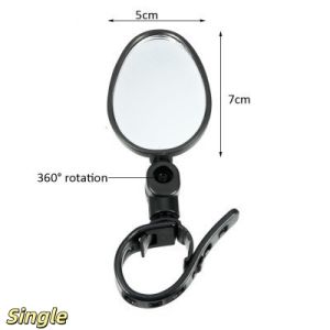 Universal Bicycle Rearview Mirror 360° Rotatable Wide-angle Convex Mirror For Mountain BikeBike Accessory